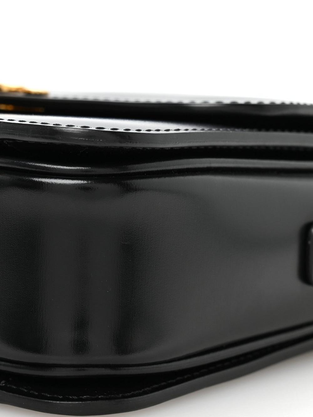 New! MSRP $4250 Authentic CELINE TRIOMPHE BAG IN BLACK Shiny Calfskin BLACK - Picture 12 of 16
